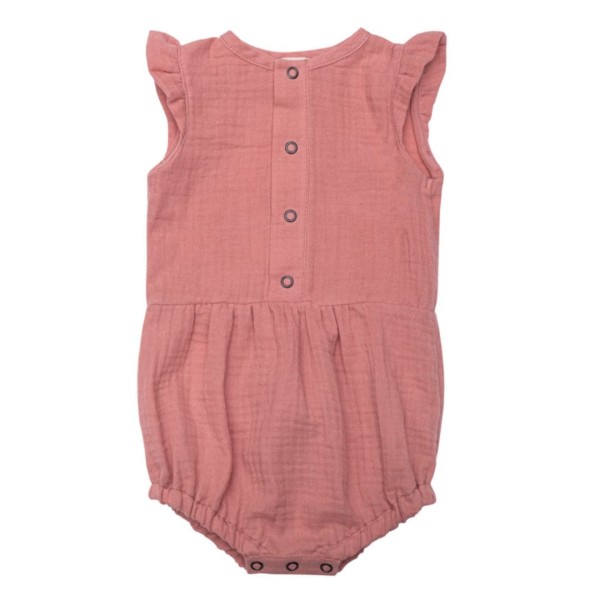WOOLY ORGANIC - Barboteuse en mousseline rose