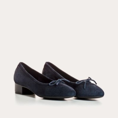 Reqins - Ballerines ALMA Peau - Marine