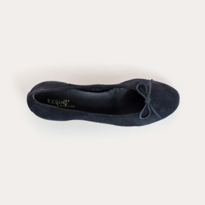 Reqins - Ballerines ALMA Peau - Marine