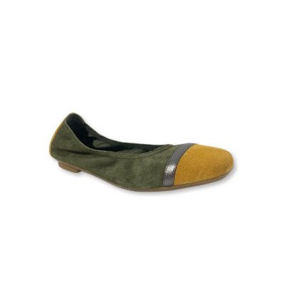 Reqins - Ballerines HONEY Peau - Olive/Safran Reqins - Ballerines HONEY Peau - Olive/Safran