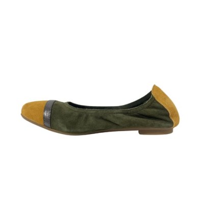 Reqins - Ballerines HONEY Peau - Olive/Safran Reqins - Ballerines HONEY Peau - Olive/Safran