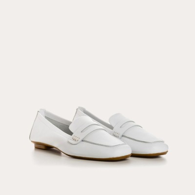 Reqins – Mocassins HEMA cuir - Blanc