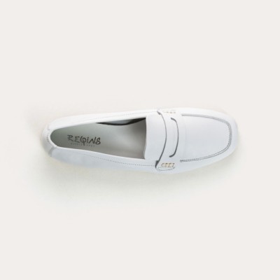 Reqins – Mocassins HEMA cuir - Blanc