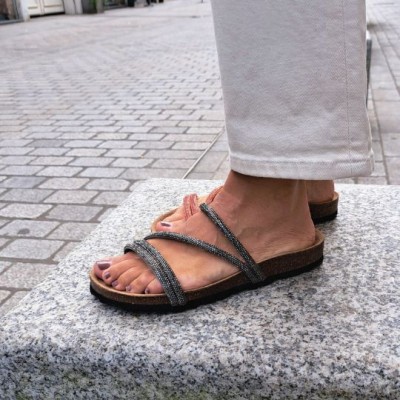 LA MAISON DE L’ESPADRILLE – Sandales 3478 Pailleté Bronze