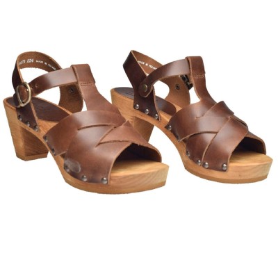 SANITA - Sabots Wood Falo Marron