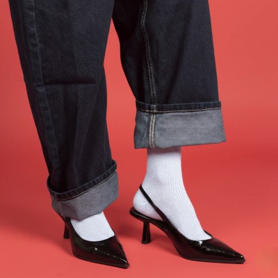 KLUE - Chaussettes à paillettes - Bleu clair