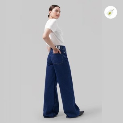 MUD JEANS - Jean Large Wyde Sara - Stone Indigo MUD JEANS - Jean Large Wyde Sara - Stone Indigo