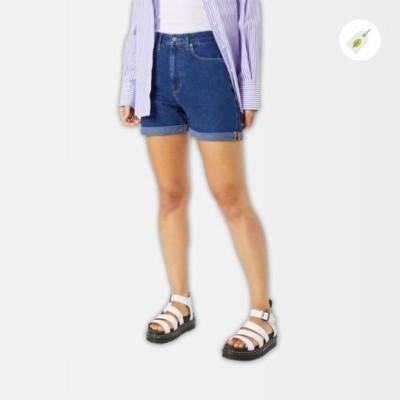 MUD JEANS - Short en jean Marilyn Bleu Indigo MUD JEANS - Short en jean Marilyn Bleu Indigo