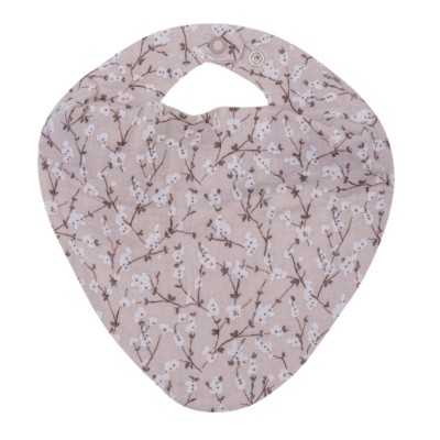 WOOLY ORGANIC - Bavoir Beige à fleurs WOOLY ORGANIC - Bavoir Beige à fleurs