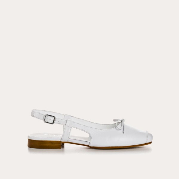 Reqins - Ballerines Circee Cuir Blanc