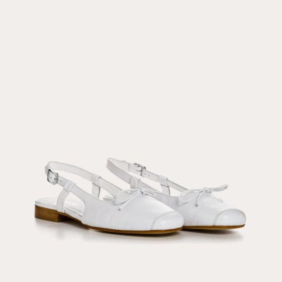 Reqins - Ballerines Circee Cuir Blanc