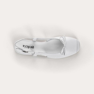 Reqins - Ballerines Circee Cuir Blanc