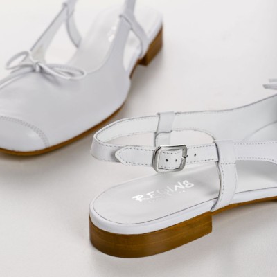 Reqins - Ballerines Circee Cuir Blanc