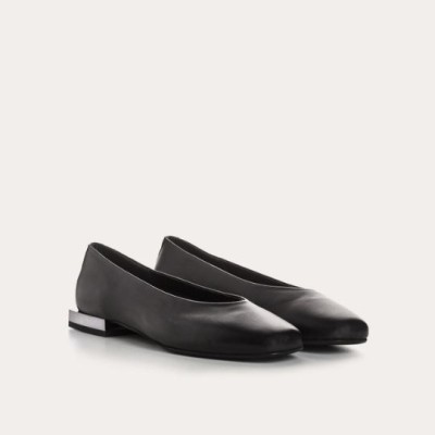 Reqins - Ballerines Zaelly Cuir Noir Reqins - Ballerines Zaelly Cuir Noir