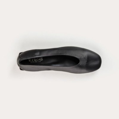 Reqins - Ballerines Zaelly Cuir Noir Reqins - Ballerines Zaelly Cuir Noir