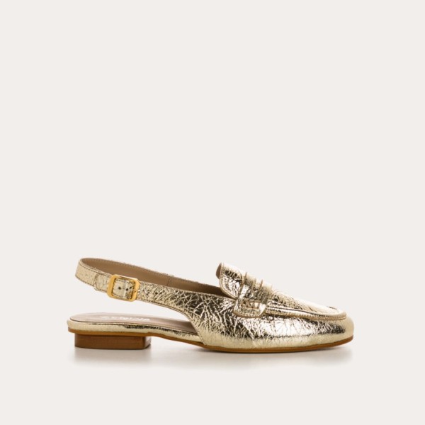 REQINS - Mocassins Carlita Metal Rock Platine