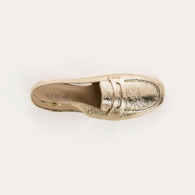 REQINS - Mocassins Carlita Metal Rock Platine REQINS - Mocassins Carlita Metal Rock Platine