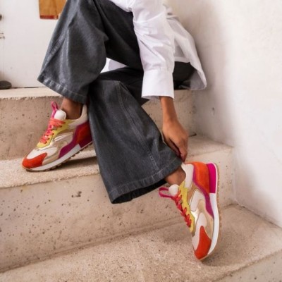 Reqins - Baskets Galia - orange/fushia