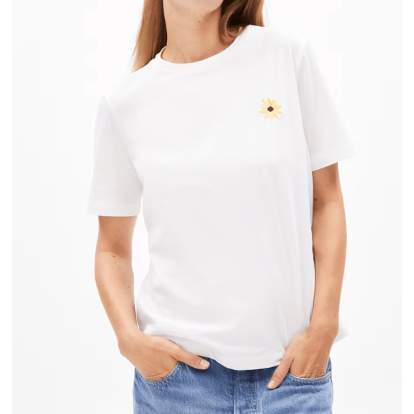 ARMEDANGELS - Tee shirt Lualaa Flower - Blanc