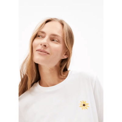 ARMEDANGELS - Tee shirt Lualaa Flower - Blanc ARMEDANGELS - Tee shirt Lualaa Flower - Blanc