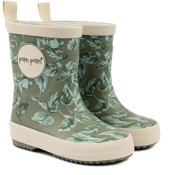 POM POM - Bottes en caoutchouc -Camo ortie AOP