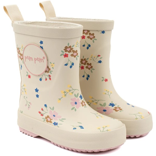 POM POM - Bottes en caoutchouc - Fleurs AOP