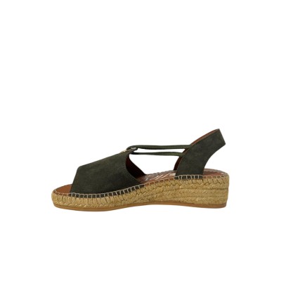 LA MAISON DE L'ESPADRILLE - Nu Pied élastique - Kaki