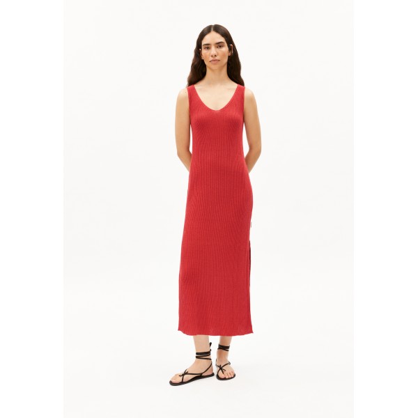 ARMEDANGELS - Robe Cindaa Lino - Coral blush