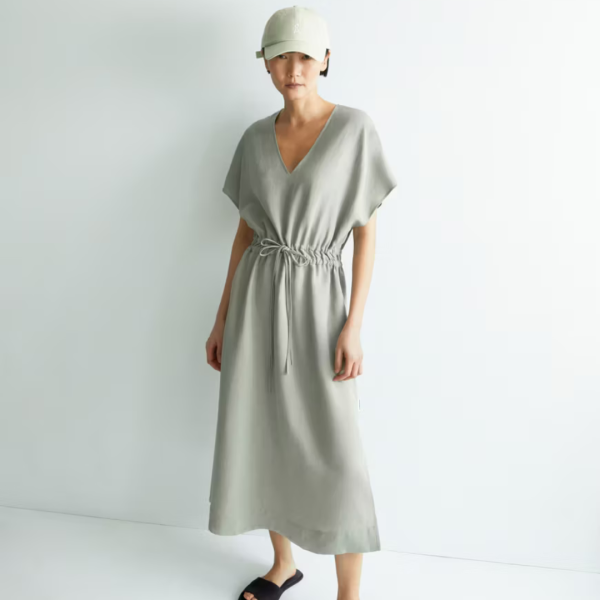 ARMEDANGELS - Robe Maaholina Lino - Seagreen