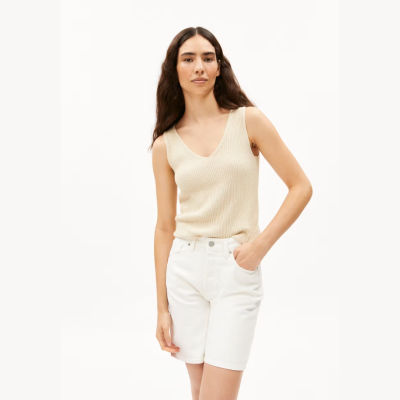 ARMEDANGELS - Top Caaro Lino - Raw white