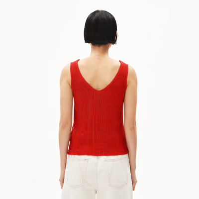 ARMEDANGELS - Top Caaro Lino - Coral Blush