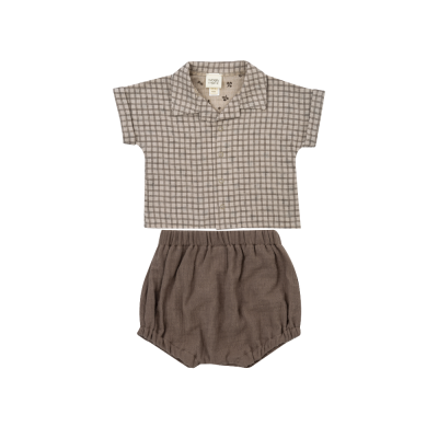 WOOLY ORGANIC - Chemise avec culotte bouffante - Gray WOOLY ORGANIC - Chemise avec culotte bouffante - Gray