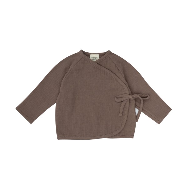 WOOLY ORGANIC - Veste portefeuille en mousseline - Brown
