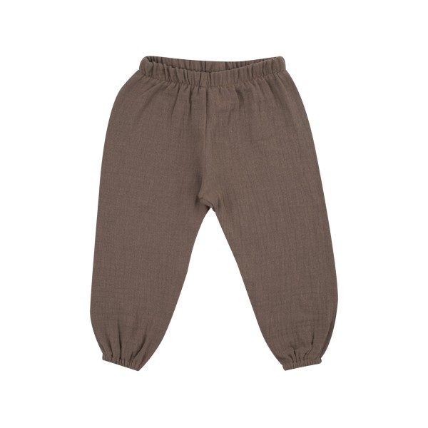 WOOLY ORGANIC - Pantalon en mousseline - Brown