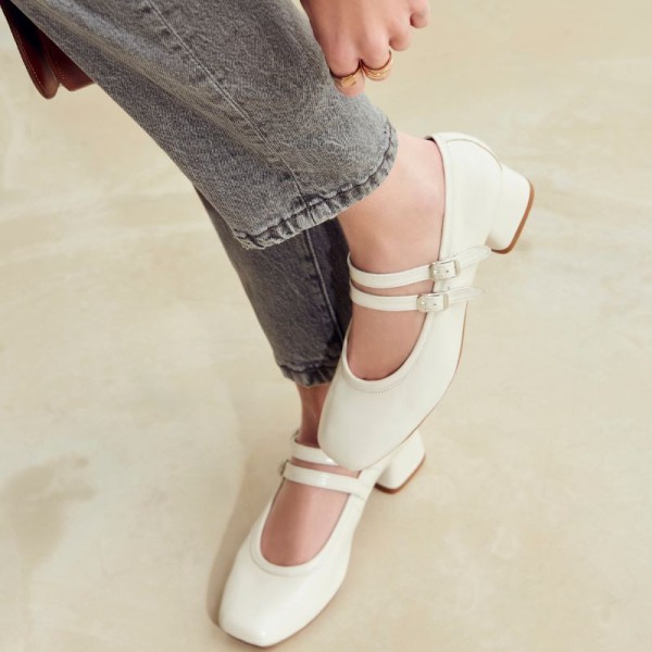 REQINS - Babies à talon Kristen - Off white