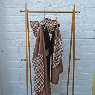 POULE PARTY - Ponchos enfants - Damiers POULE PARTY - Ponchos enfants - Damiers