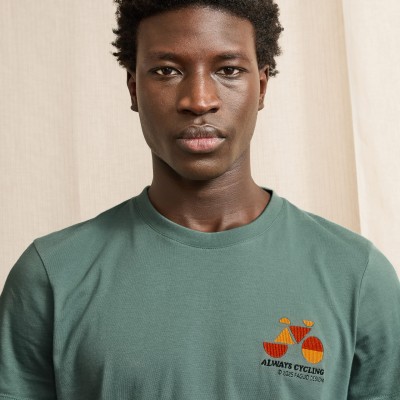 FAGUO - Tee shirt Arcy vélo brodé - Vert