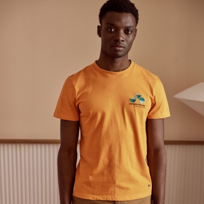FAGUO - Tee shirt Arcy vélo brodé - Orange