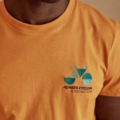 FAGUO - Tee shirt Arcy vélo brodé - Orange