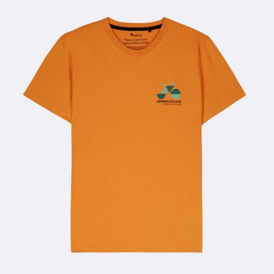 FAGUO - Tee shirt Arcy vélo brodé - Orange