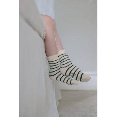 MINIPOP - Chaussettes Bambou - Stripe vert MINIPOP - Chaussettes Bambou - Stripe vert