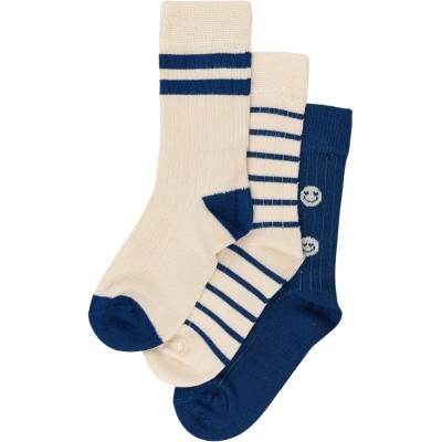 MINIPOP - Chaussettes Bambou x3 - Cobalt