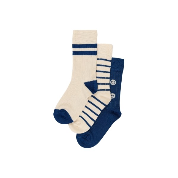 MINIPOP - Chaussettes Bambou x3 - Cobalt