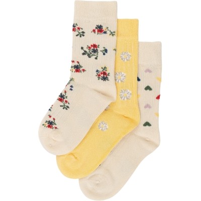 MINIPOP - Chaussettes Bambou x3 - Flowers MINIPOP - Chaussettes Bambou x3 - Flowers