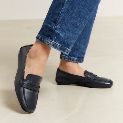 REQINS - Mocassins Hema Cuir - Marine