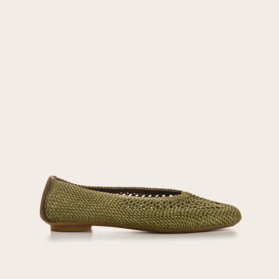 REQINS - Ballerines Hanaba en crochet - Olive REQINS - Ballerines Hanaba en crochet - Olive