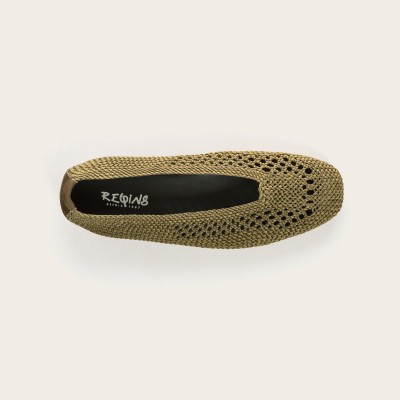 REQINS - Ballerines Hanaba en crochet - Olive REQINS - Ballerines Hanaba en crochet - Olive