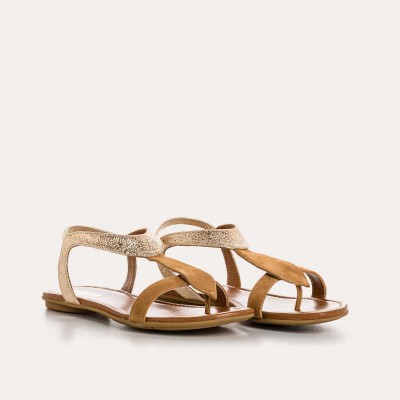 REQINS - Sandales Bernie - Havane Or REQINS - Sandales Bernie - Havane Or