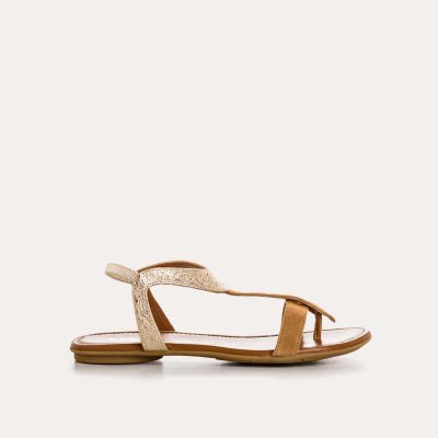 REQINS - Sandales Bernie - Havane Or REQINS - Sandales Bernie - Havane Or