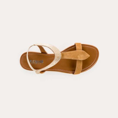 REQINS - Sandales Bernie - Havane Or REQINS - Sandales Bernie - Havane Or